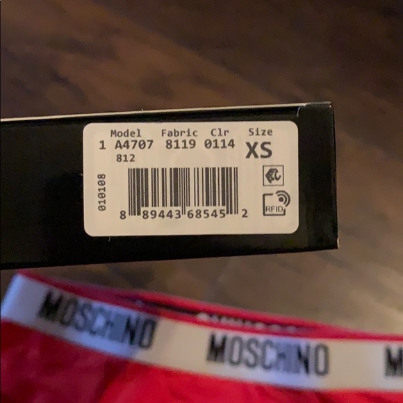 New moschino red logo brief underwear size small - Picture 4 of 8